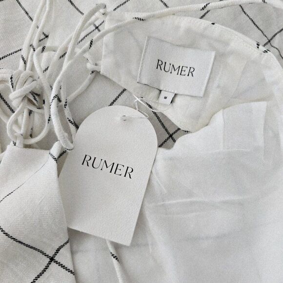 New Rumer The Label - M -  Quinn Bias Cut Out Maxi Dress In Ivory $299 - Picture 12 of 12